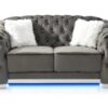 Flared Arm Loveseat - Gray - Image 2