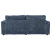 Oversized Loveseat Chaise Lounge Sectional Sofa Bed Corduroy Sleeper Sofa With 2 USB Ports, 2 Cup Holders And 2 Throw Pillows For Living Room And Bedroom - Blue - Image 16