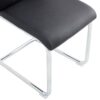 Modern Chic Dining Chairs With Padded Seat In Metal Legs Design For Versatile Room Use (Set of 6) - Black - Image 10