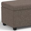 Avalon - Extra Large Storage Ottoman Bench - Fawn Brown - Image 6