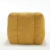 Modern Indoor Fluffy Bean Bag Chair With Memory Foam And Ottoman Super Soft Velvet - Yellow - Image 19