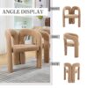 Contemporary Velvet Upholstered Accent Dining Chair - Camel Teddy - Image 8