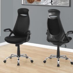 Office Chair, Adjustable Height, Swivel, Ergonomic, Armrests, Contemporary / Modern - Black