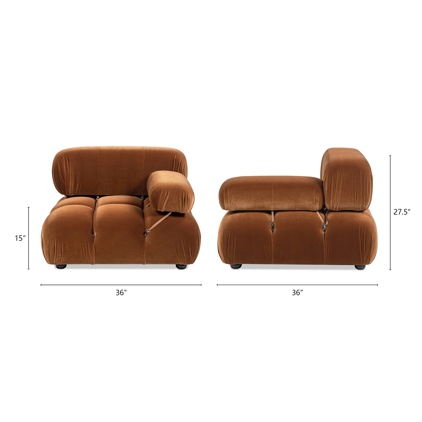 Marcel - Bubble Modular Modern Lounge Arm Chair - Orange - Image 4