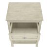 Accent End Table, 2 Tier, Storage Drawer, Transitional - White - Image 5