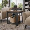 Essex - Side Table - Black, Whiskey - Image 2