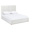 Miramar - Queen Cushion Back Headboard Platform Bed Frame - Antique White - Image 4