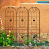 2 Pack Garden Metal Trellis Rustproof Trellis For Climbing Plants Outdoor Flower Support - Black - Image 9