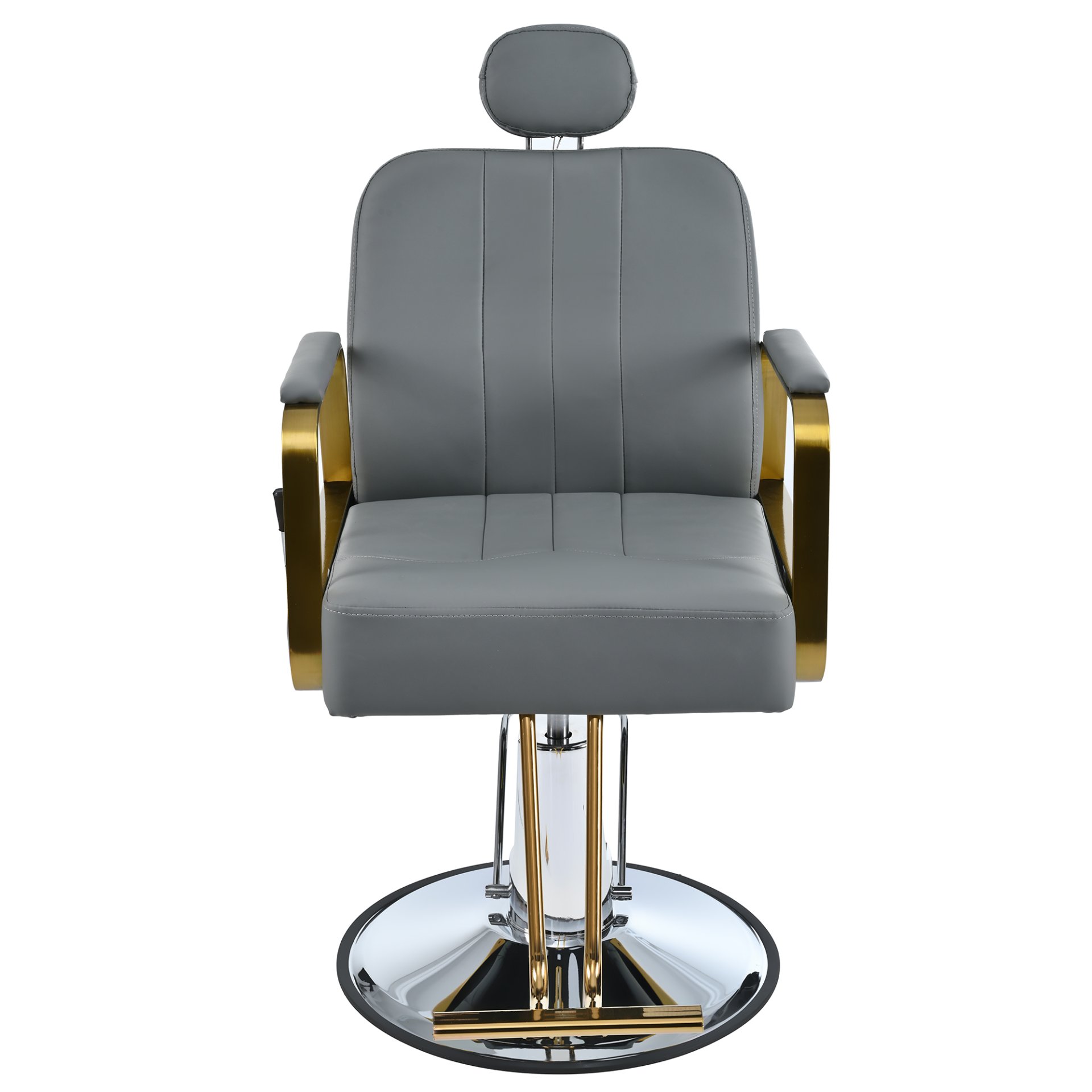 Premium Reclining Barber Chair Salon Chair For Hair Stylist With Heavy Duty Hydraulic Pump, 360° Rotation, Tattoo Chair Shampoo Beauty Salon Equipment, Max Load Weight 400 Lbs - Gray - Image 10