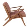 Lounge Chair With Tufted Upholstery Frame - Orange - Image 9