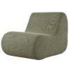 Curved Lounge Chair With Ottoman And High Resilience Foam - Green - Image 9