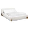 Alpine - Queen Puffy Modern Platform Bed - Ivory White - Image 4