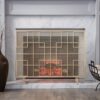 Dorothy - Modern Single Panel Iron Fire Screen - Gold - Image 2