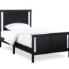 Connelly - Reversible Panel Twin Bed - Black / Vintage Walnut - Image 2