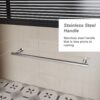 Pivot Shower Door With Handle, 1 / 4" Thick - Chrome - Image 8