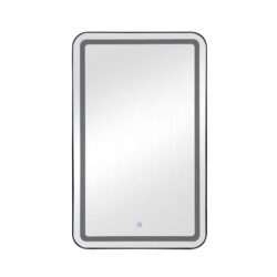 Rectangle Medicine Cabinet Mirror Bathroom Mirror With Storage Wall Mounted Medicine Mirror Cabinet With LED - Black