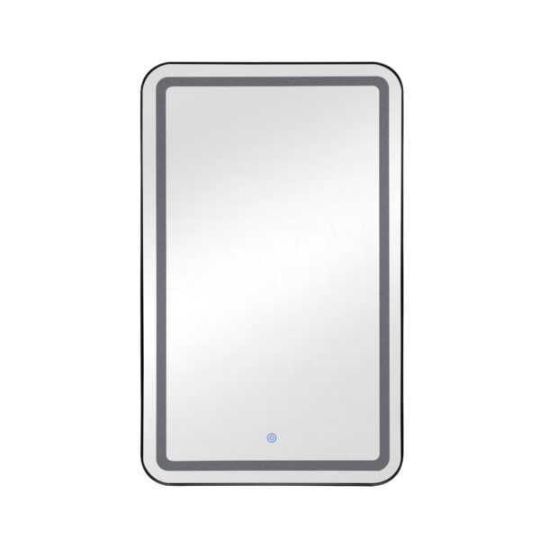 Rectangle Medicine Cabinet Mirror Bathroom Mirror With Storage Wall Mounted Medicine Mirror Cabinet With LED - Black
