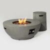 36" Propane Gas Fire Pit Table, 50000 Btu Round Steel Fire Pit With Tank Holder For Outside Patio Deck Garden Backyard - Gray - Image 4