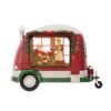 Christmas Plastic / Resin Camper With Mr & Mrs Santa Tea Time LED / Water Spinning / 2 Way Switch, 3*AA Required - Red - Image 2
