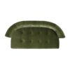 Jared - Roll Arm Tufted Bench Settee - Olive Green - Image 3