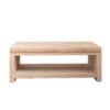 Modern Wood Coffee Table With Beaded Trim, Light, Farmhouse & Coastal Living Room Furniture - Natural - Image 5