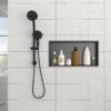 25" X 13" Stainless Steel Shower Niche With Seamless Design - Gunmetal Black - Image 4