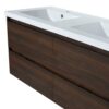 Modern Bathroom Vanity With Dual Resin Sink, Soft Close Drawers - California Walnut - Image 22