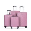Luggage 4 Piece Lightweight Suitcase With Rotating Wheels, 24" And 28" With Tsa Lock, (16/20/24/28) - Pink - Image 14