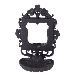Cast Iron Soap Dishes With Mirror - Black