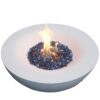 Outdoor Concrete Propane Gas Fire Pit Bowl - Antique White - Image 4