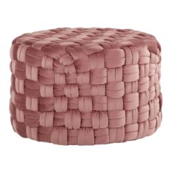 Braided - Round Ottoman - Blush Pink