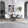 Marion - Mid-Century Modern Dining Chair (Set of 2) - Gold / White - Image 7