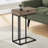 Accent Table, C - Shaped Versatile Design - Taupe - Image 6