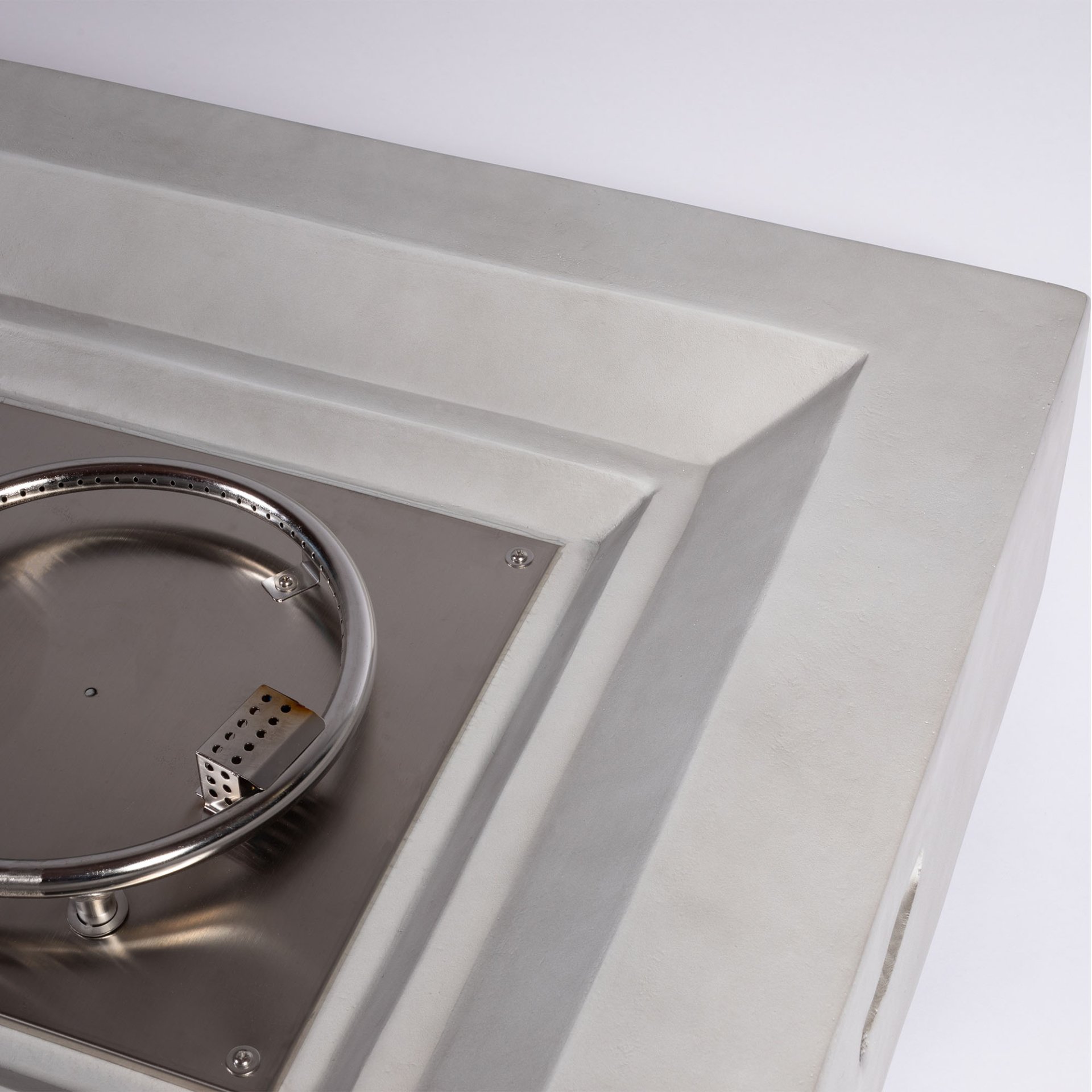 Propane Gas Fire Pit Table, 50000 Btu Rectangular Concrete Fire Pit For Outside Patio Deck Garden Backyard - Light Gray - Image 11