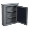 Wall Mounted Bathroom Storage Cabinet With Mirror, Medicine Cabinet With Height Adjustable Shelf, Over The Toilet Space Saver Cabinet - Gray - Image 14
