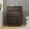 Farhart - Mid Century Modern 4 Drawer Dresser - Walnut - Image 4
