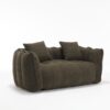 Soft Beanbag Chair With High Resilience Foam Core For Two People - Olive Green - Image 23