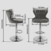 Swivel Barstools Adjusatble Seat Height From 25-33", Modern Upholstered Chrome Base Bar Stools With Backs Comfortable Tufted For Home Pub And Kitchen Island - Beige - Image 7