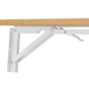 Laundry Room Folding Table Wall Mounted Folding Table For Small Spaces, Fold Down Desk, Workbench, Addition To Garage & Shed - Burly Wood - Image 17