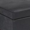 Owen - Small Rectangular Storage Ottoman - Distressed Black - Image 7