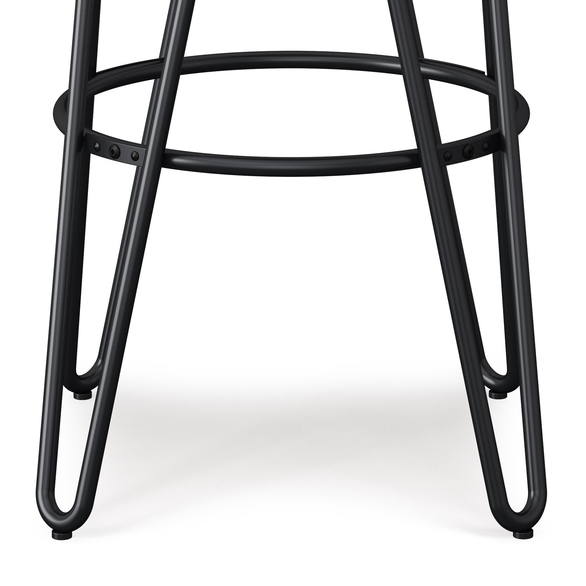 Simeon - Metal Bar Stool With Wood Seat - Natural / Black - Image 3