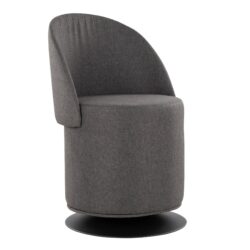 Finch - Contemporary Swivel Chair - Black / Charcoal