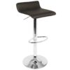Ale - Contemporary Adjustable Barstool (Set of 2) - Brown - Image 2