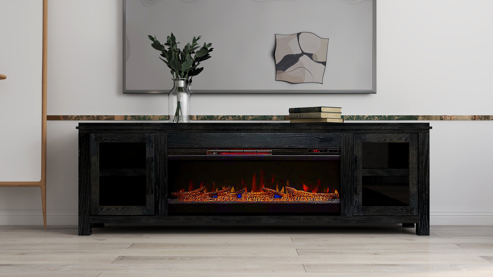 Tybee - Electric Fireplace TV Console For TVs Up To 95" - Clove - Image 5