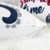 Octopus Patterned Pillow Cover With Matching Back - White - Image 6
