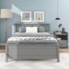 Full Bed With Headboard And Footboard For Kids, Teens, Adults, With A Nightstand - Gray - Image 3
