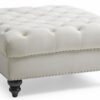 Charming Traditional Ottoman - Ivory - Image 5