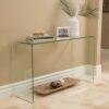 Cadyn - Tempered Glass Console Table Sleek Design - Clear - Image 2