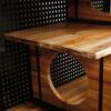 Modern Spacious Cat House With Tempered Glass And Iron Frame For Living Room - Black / Brown - Image 11
