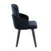 Dahlia - Contemporary Dining Chair (Set of 2) - Gold / Black - Velvet - Image 3